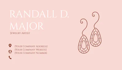 Free Jewellery Business Card Template to Edit Online