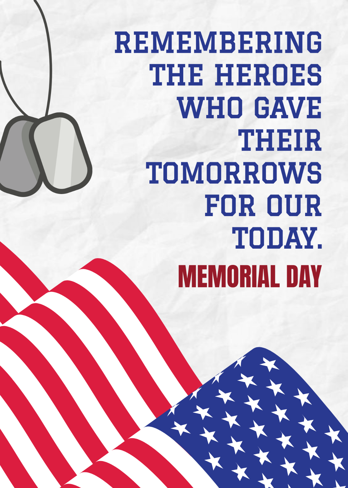 Free Memorial Day Whatsapp Message Template