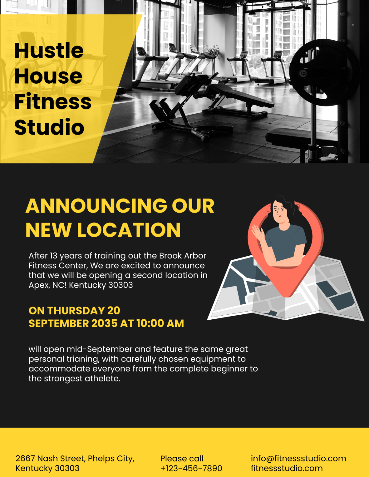 Fitness Studio Announcement