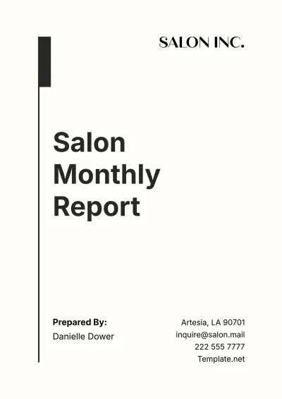 Free Salon Monthly Report Template to Edit Online