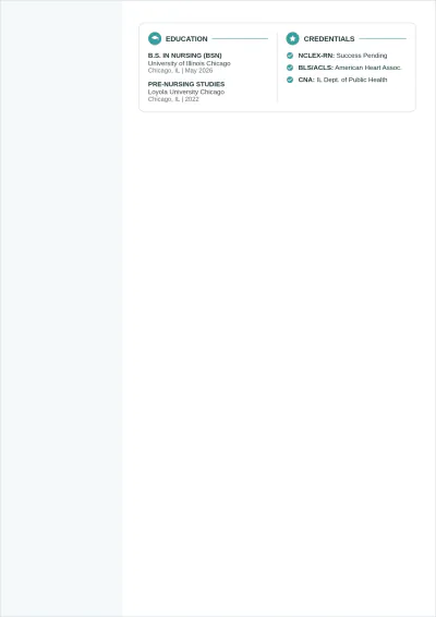 Free Graduate Nurse ATS CV Template, AI CV Builder
