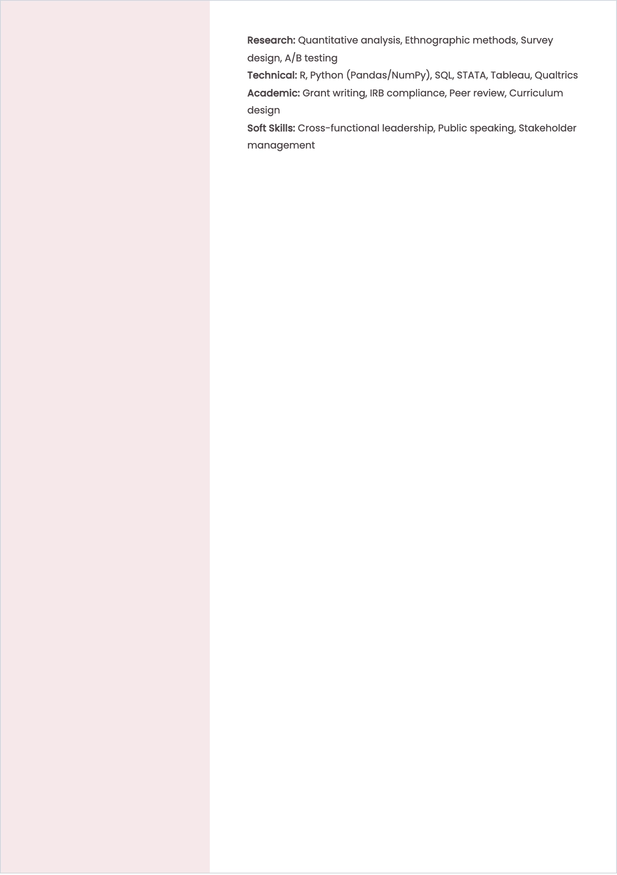 Free Professional Student ATS CV Template, AI Resume Builder