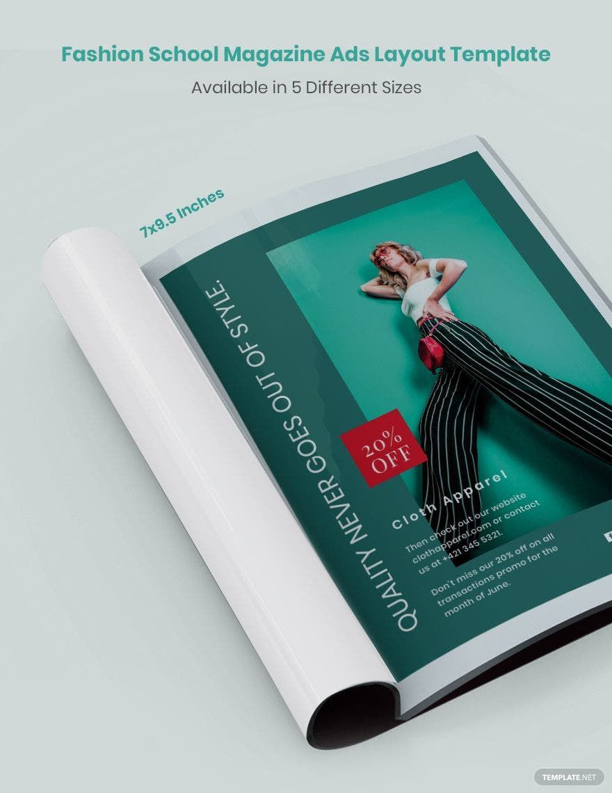 Fashion Magazine Ads Layout Template