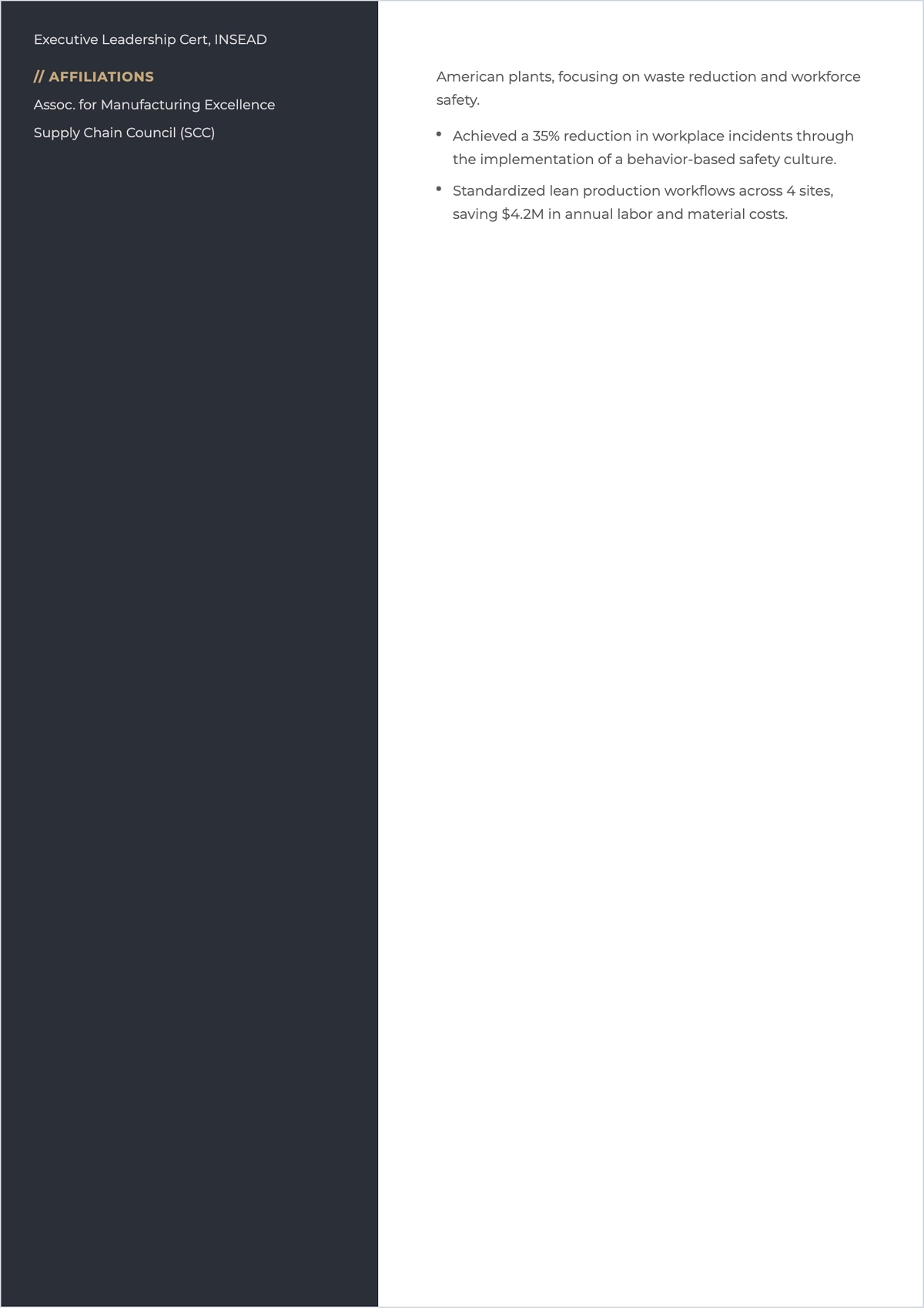 Free Executive ATS CV Template, AI CV Builder