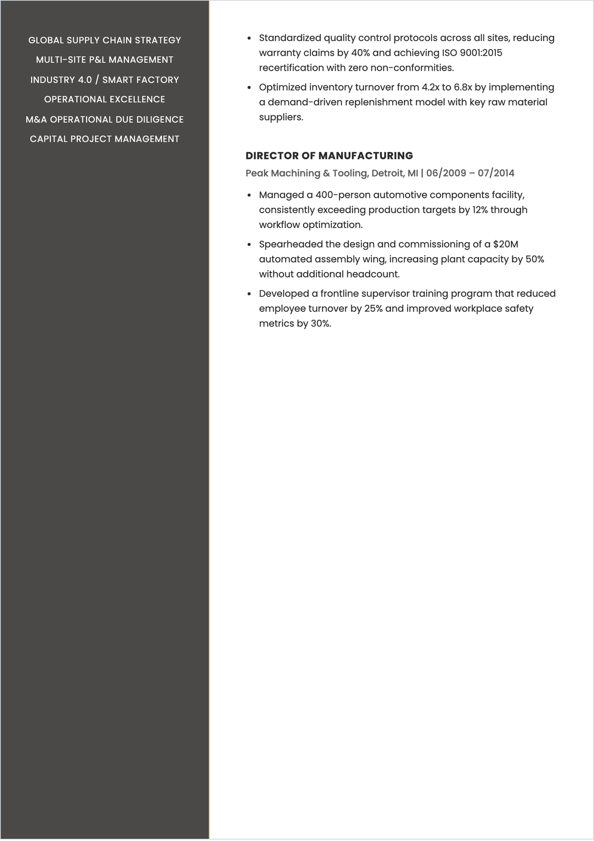 Free Executive ATS CV Template, AI Resume Builder