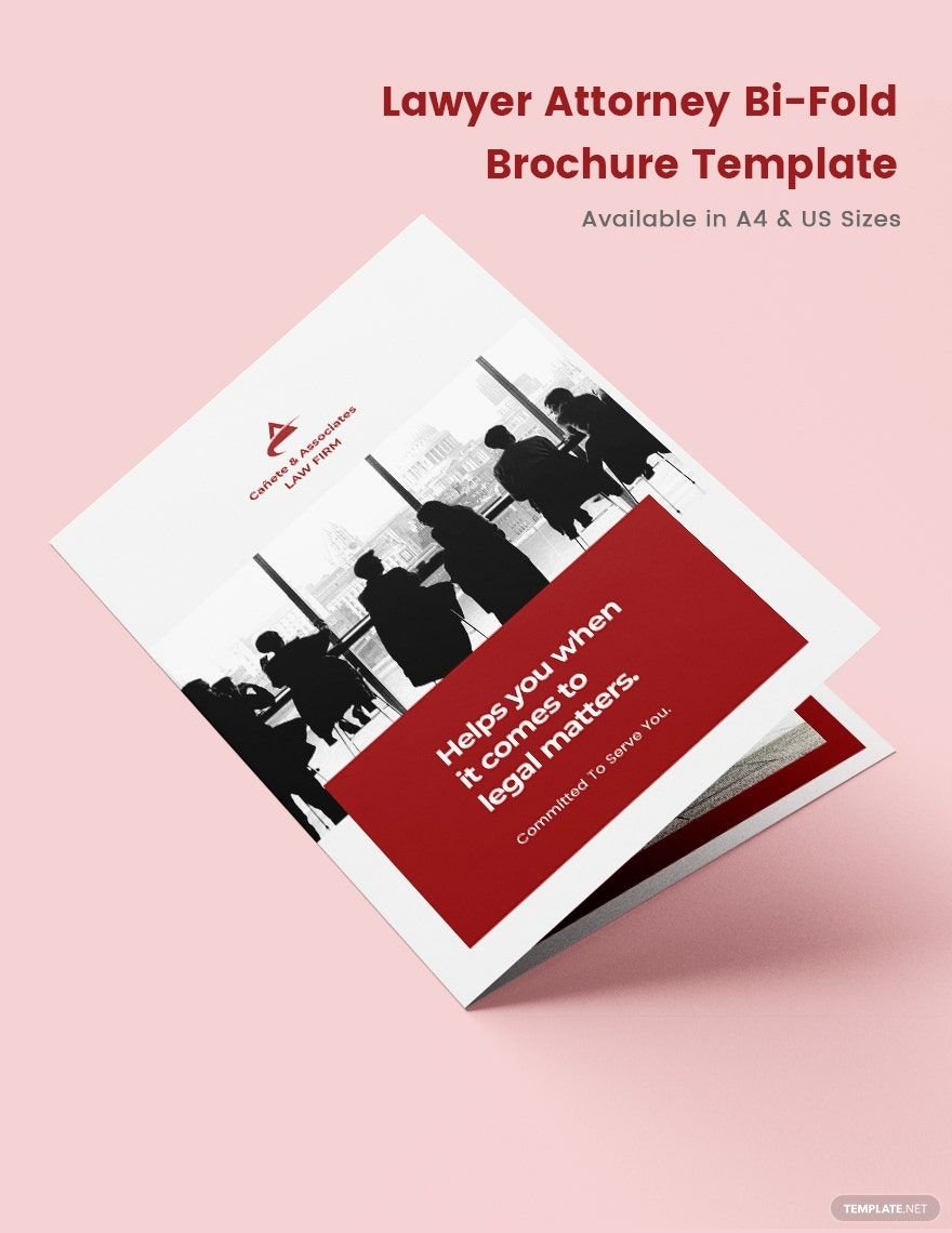 Lawyer Attorney Bi-Fold Brochure Template in Word, Google Docs, PSD, Apple Pages, Publisher