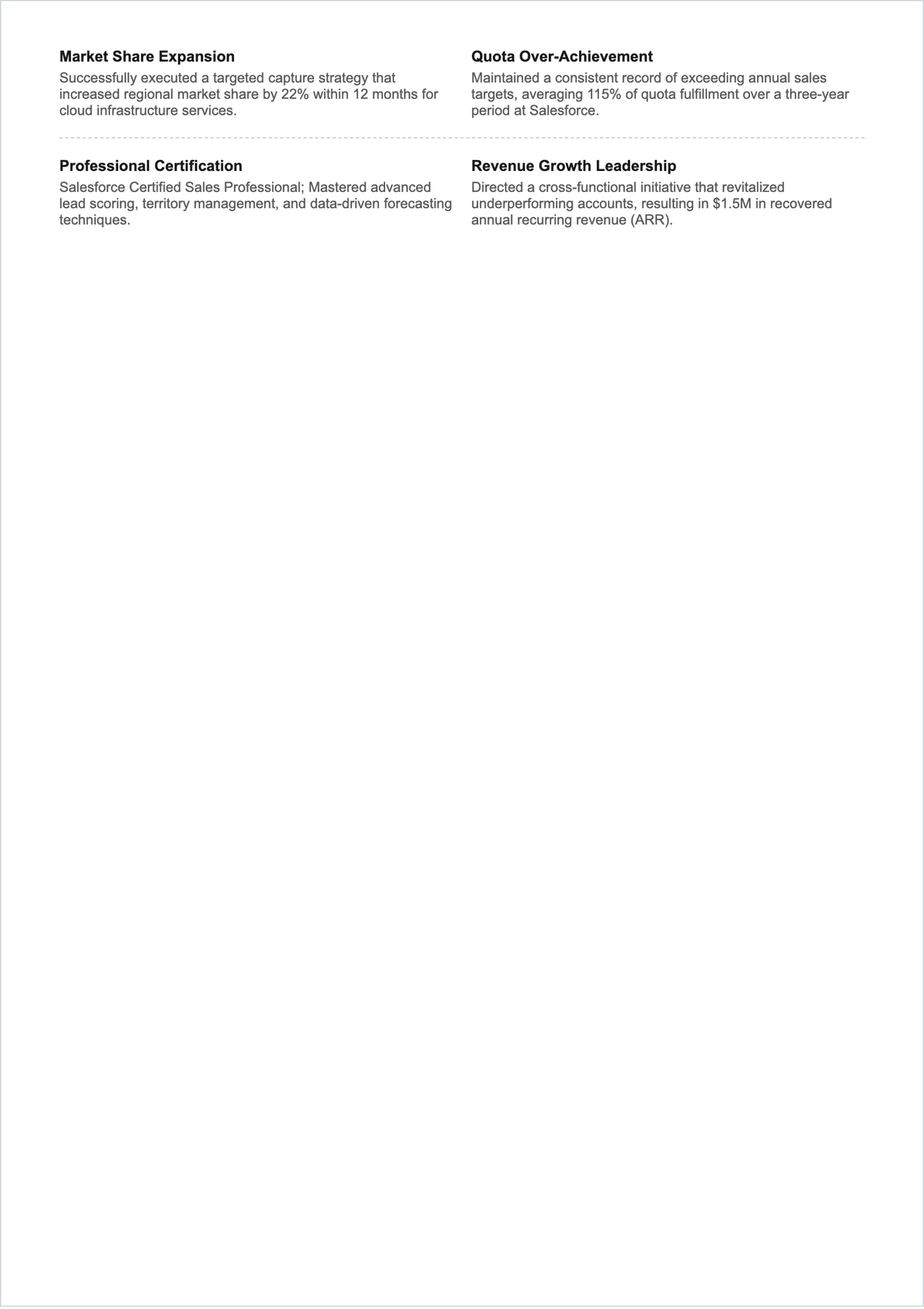 Free Business Development Executive ATS CV Template, AI CV Builder