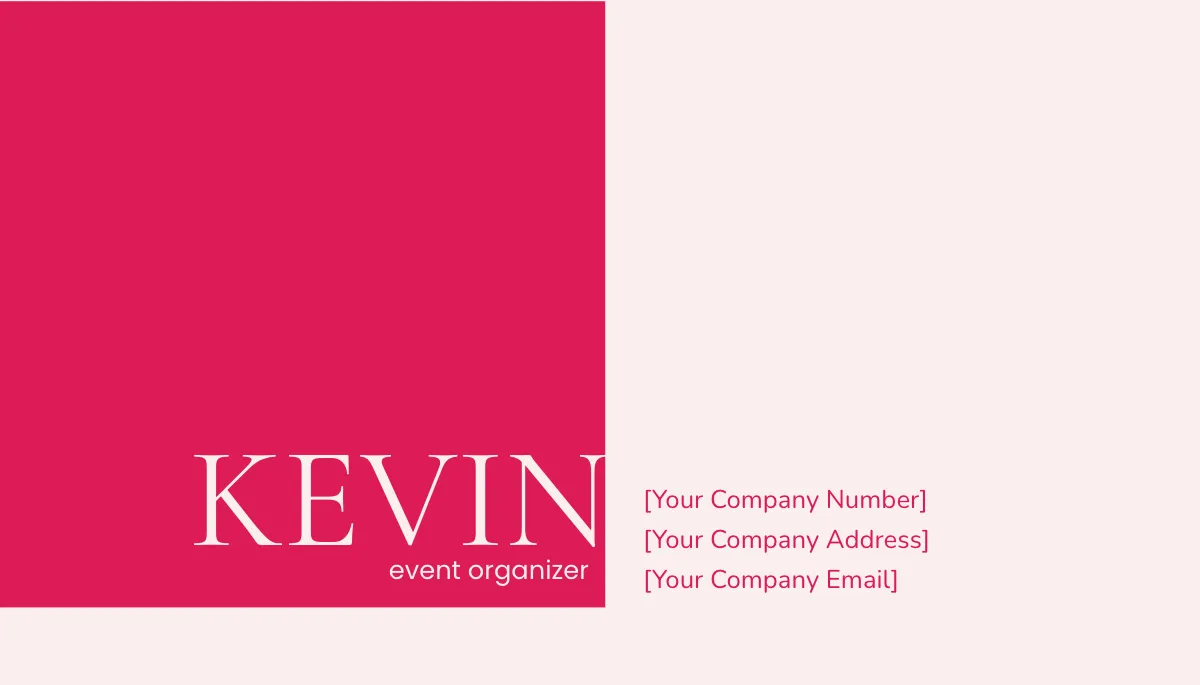 Free Pink Modern Business Card Template to Edit Online