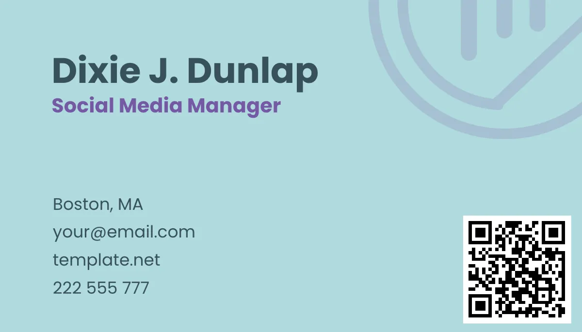 Free Social Media QR Code Business Card Template to Edit Online