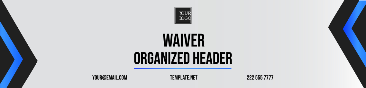 Free Waiver Organized Header Template