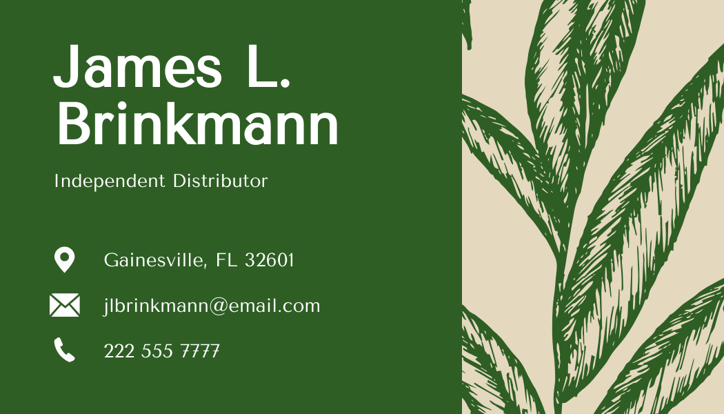 Free Herbalife Business Card Template