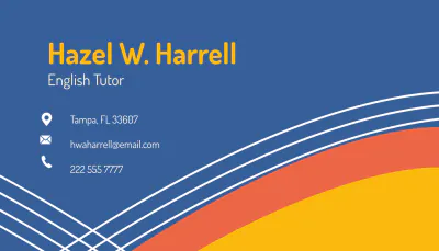 Free Tutoring Business Card Template to Edit Online