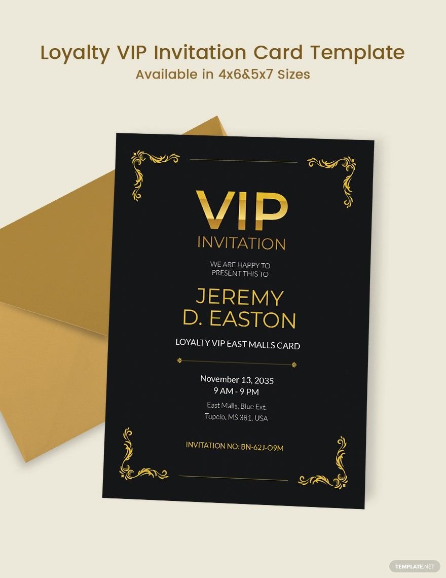 Loyalty VIP Invitation Card Template
