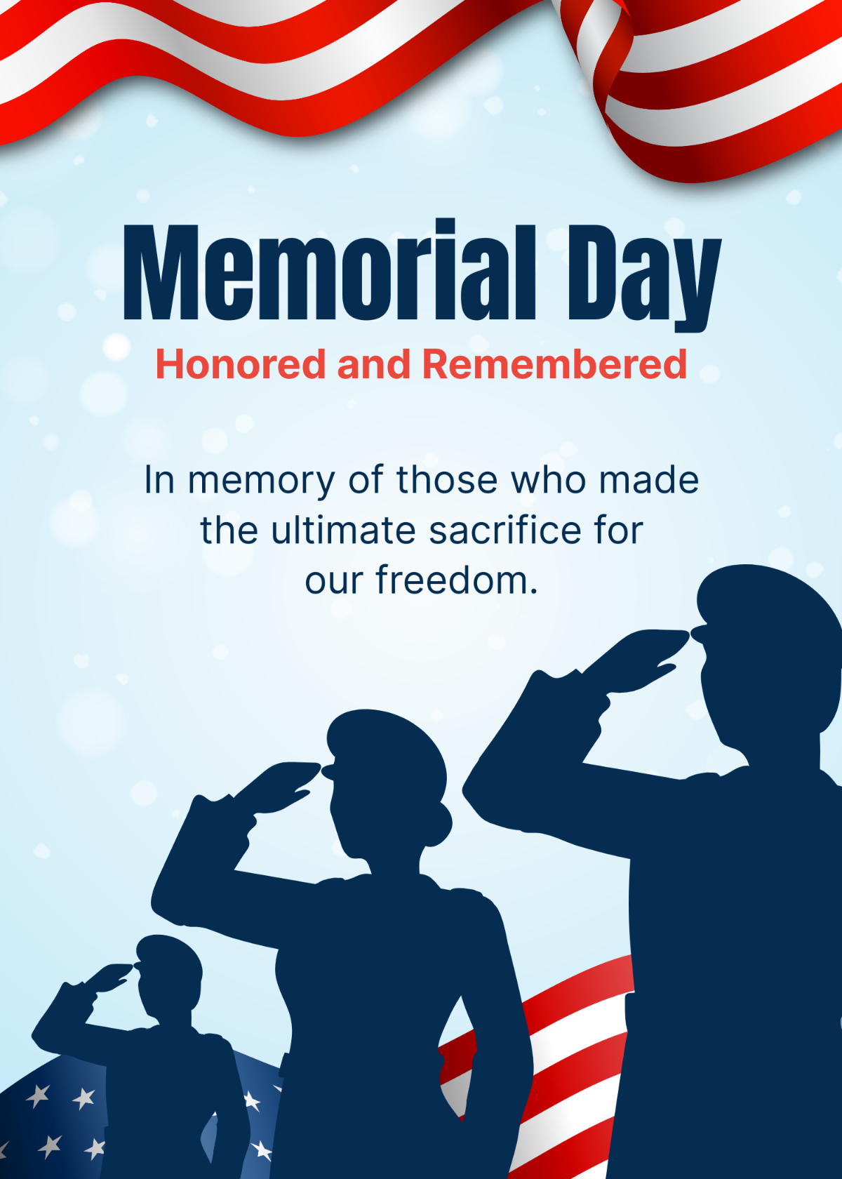 Free Memorial Day Messages for Social Media Template