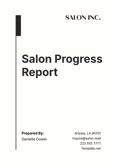 Free Salon Progress Report Template to Edit Online