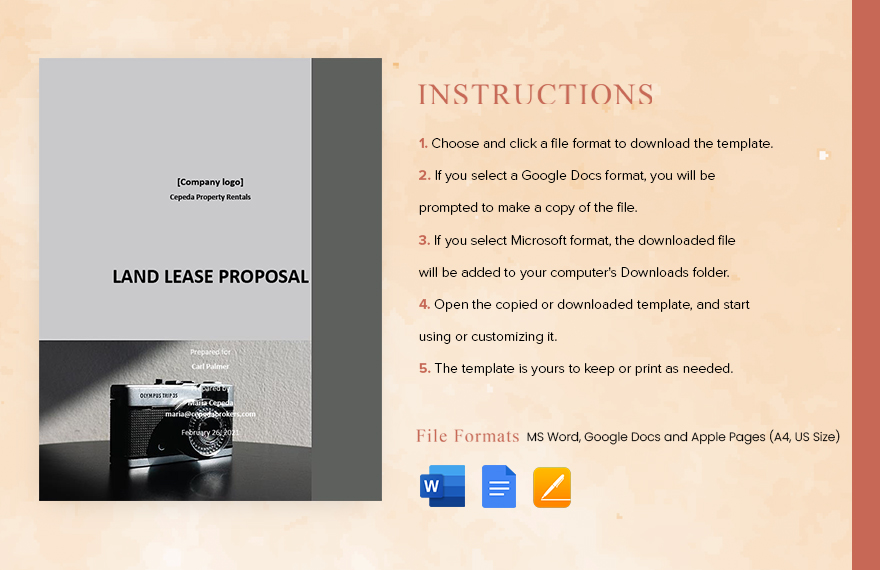 Land Lease Proposal Template