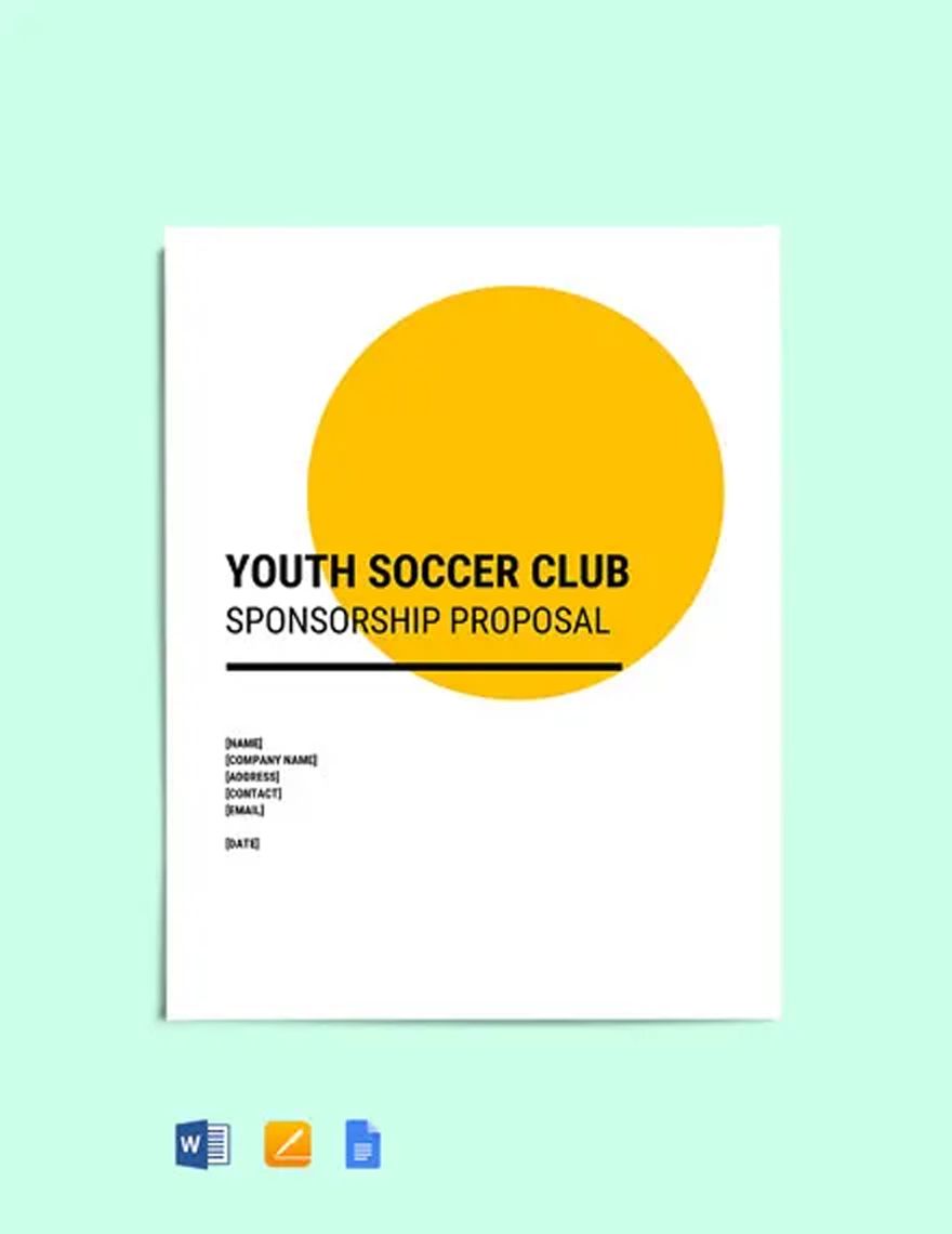 Soccer Club Sponsorship Proposal Template