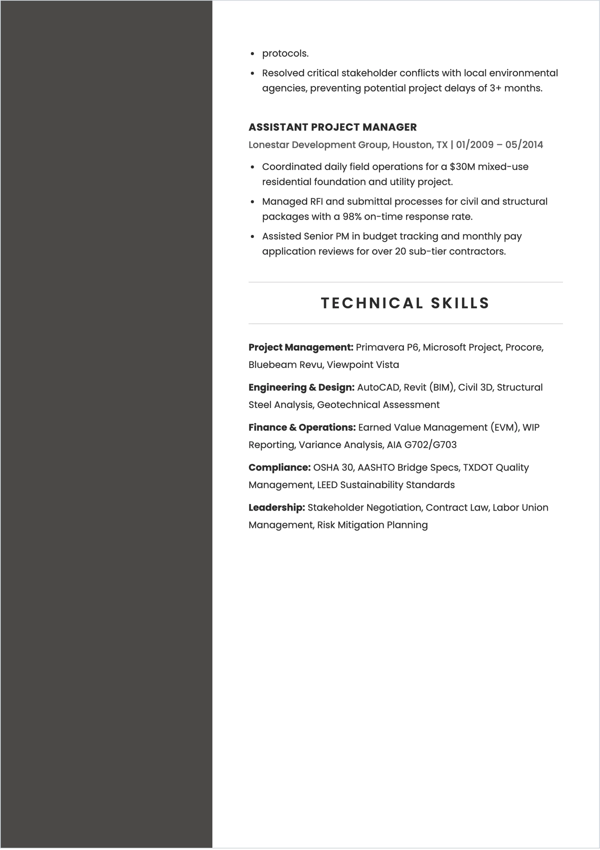 Free CV Polished ATS CV Template, AI CV Builder