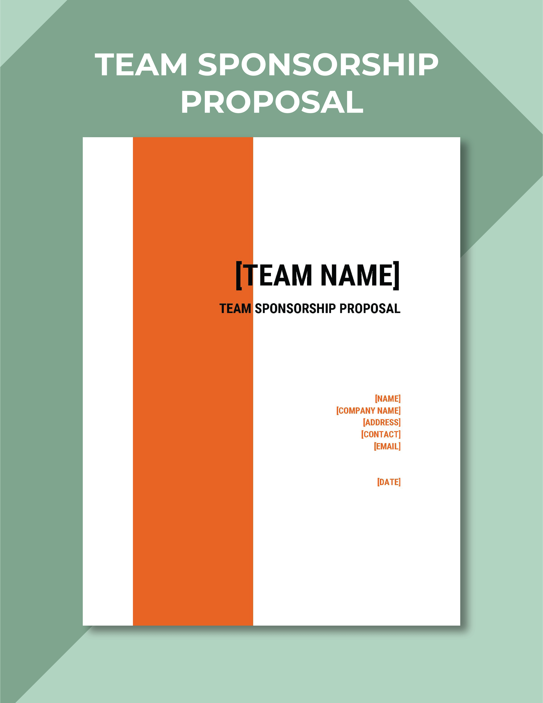Team Sponsorship Proposal Template