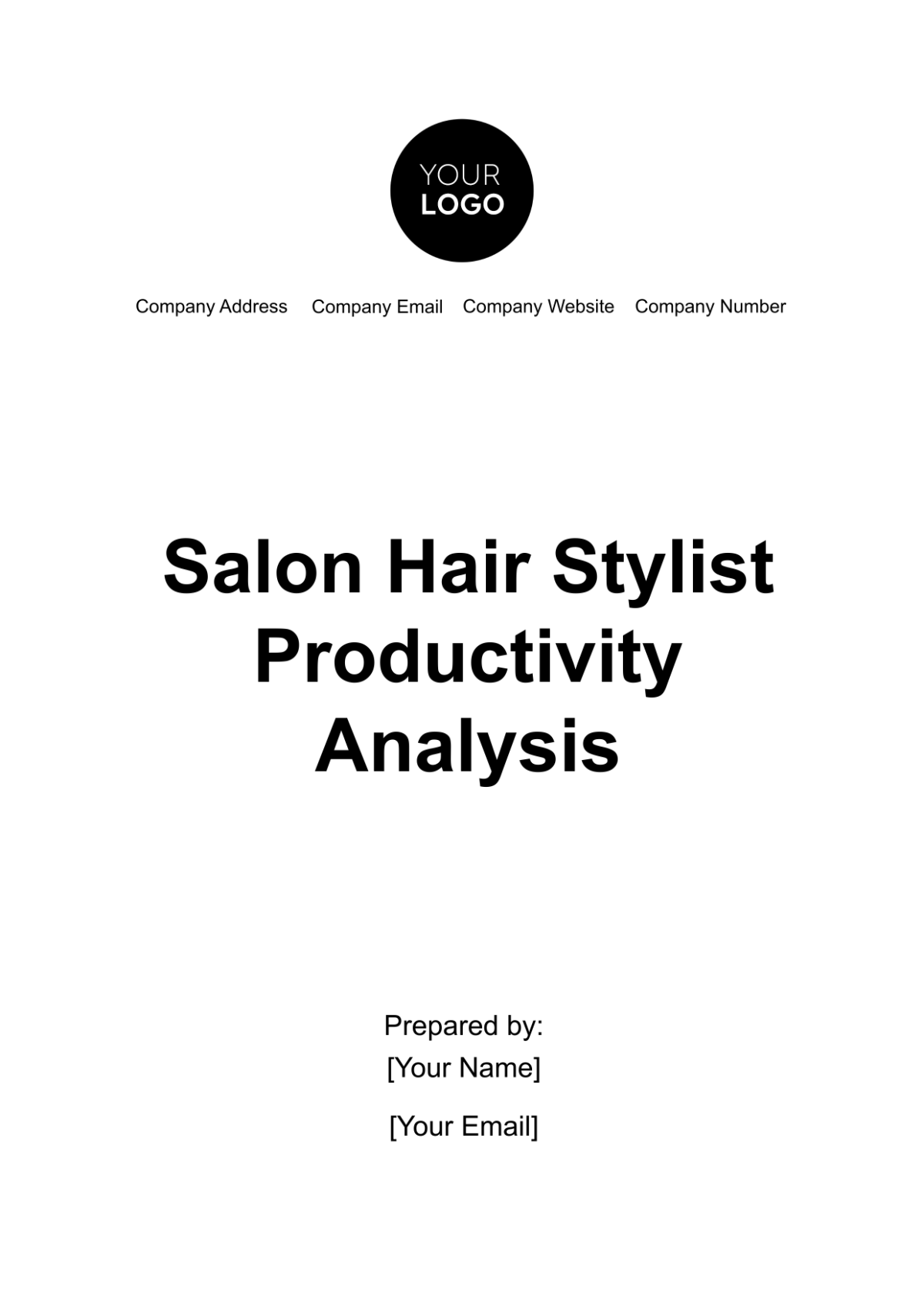 Salon Hair Stylist Productivity Analysis Template