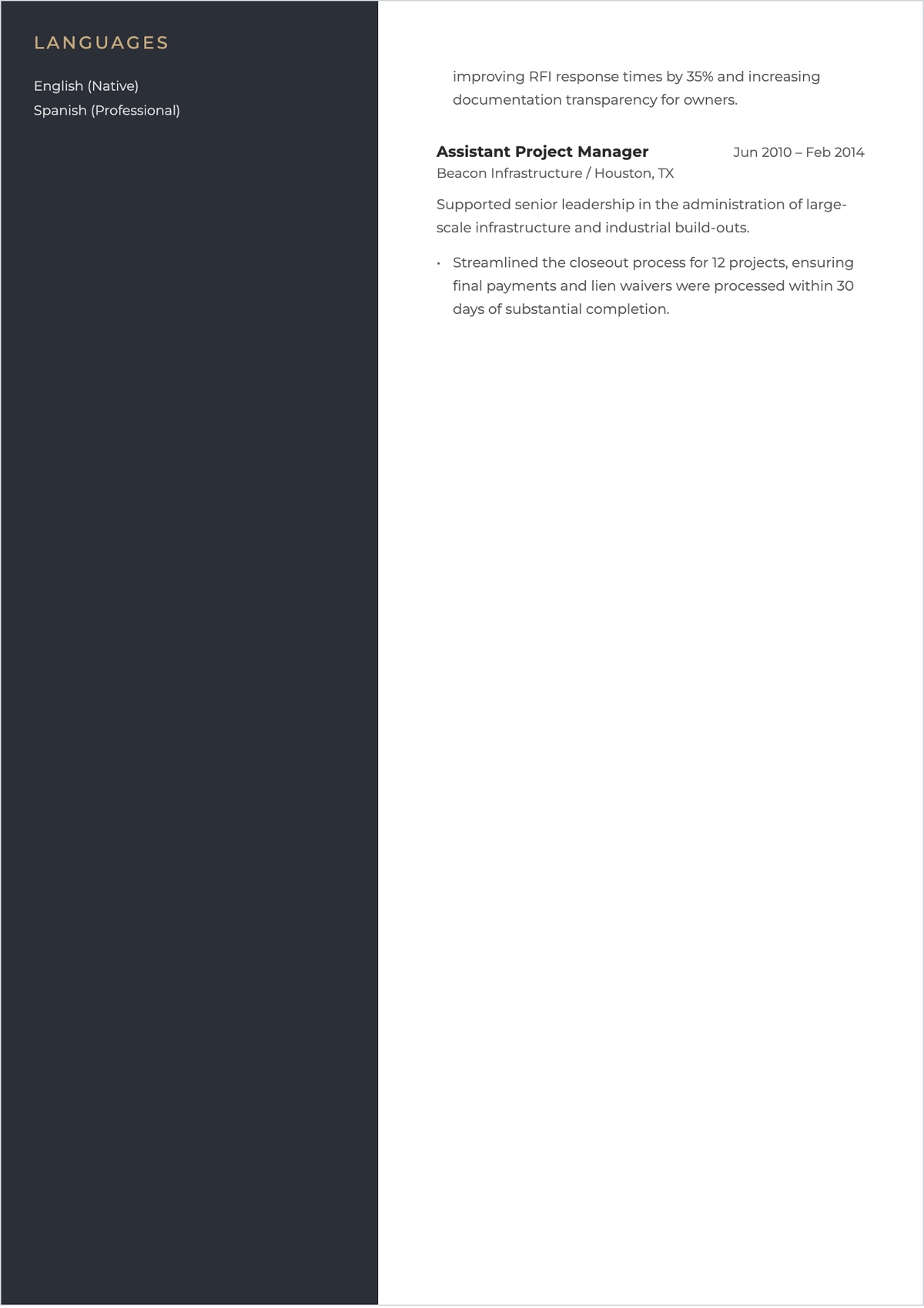 Free CV Classic ATS CV Template, AI CV Builder