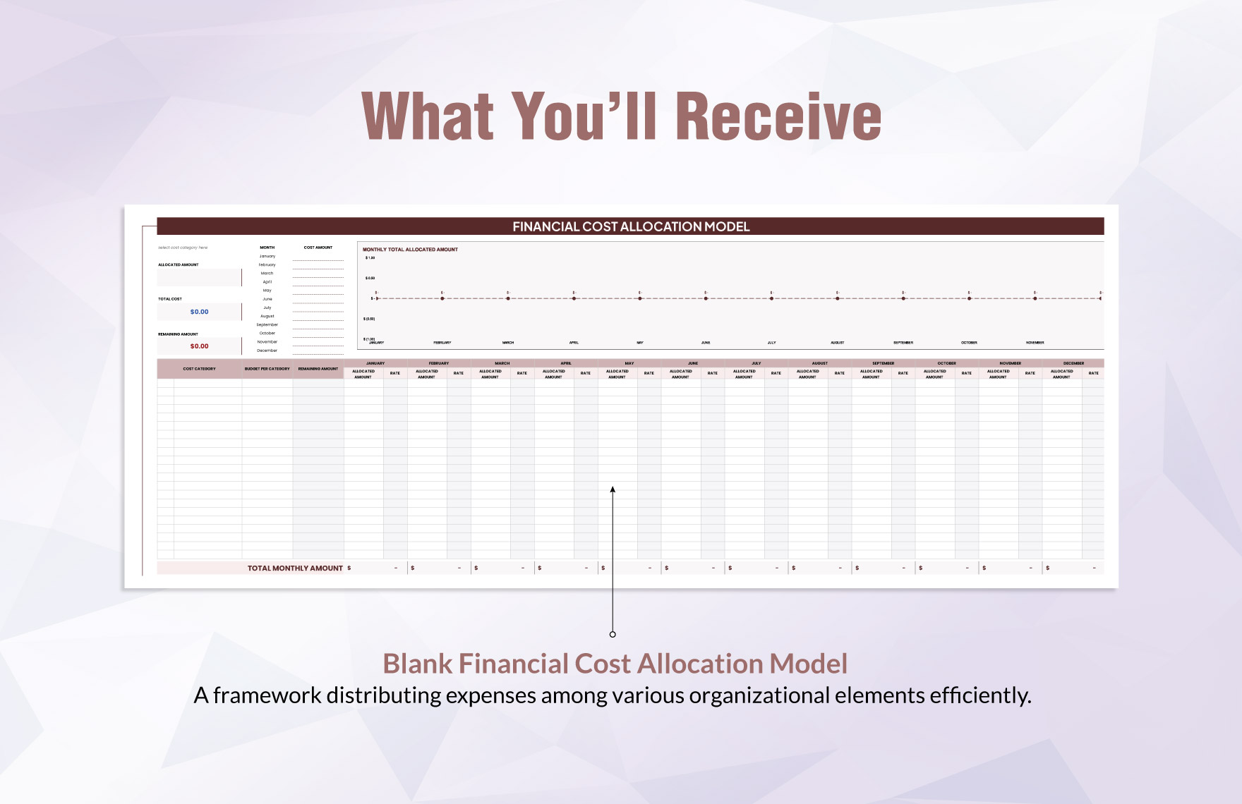 Financial Cost Allocation Model Template
