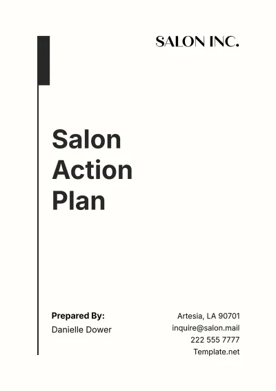 Free Salon Action Plan Template to Edit Online