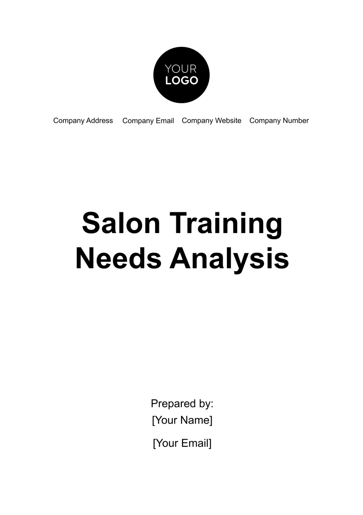 Salon Training Needs Analysis Template