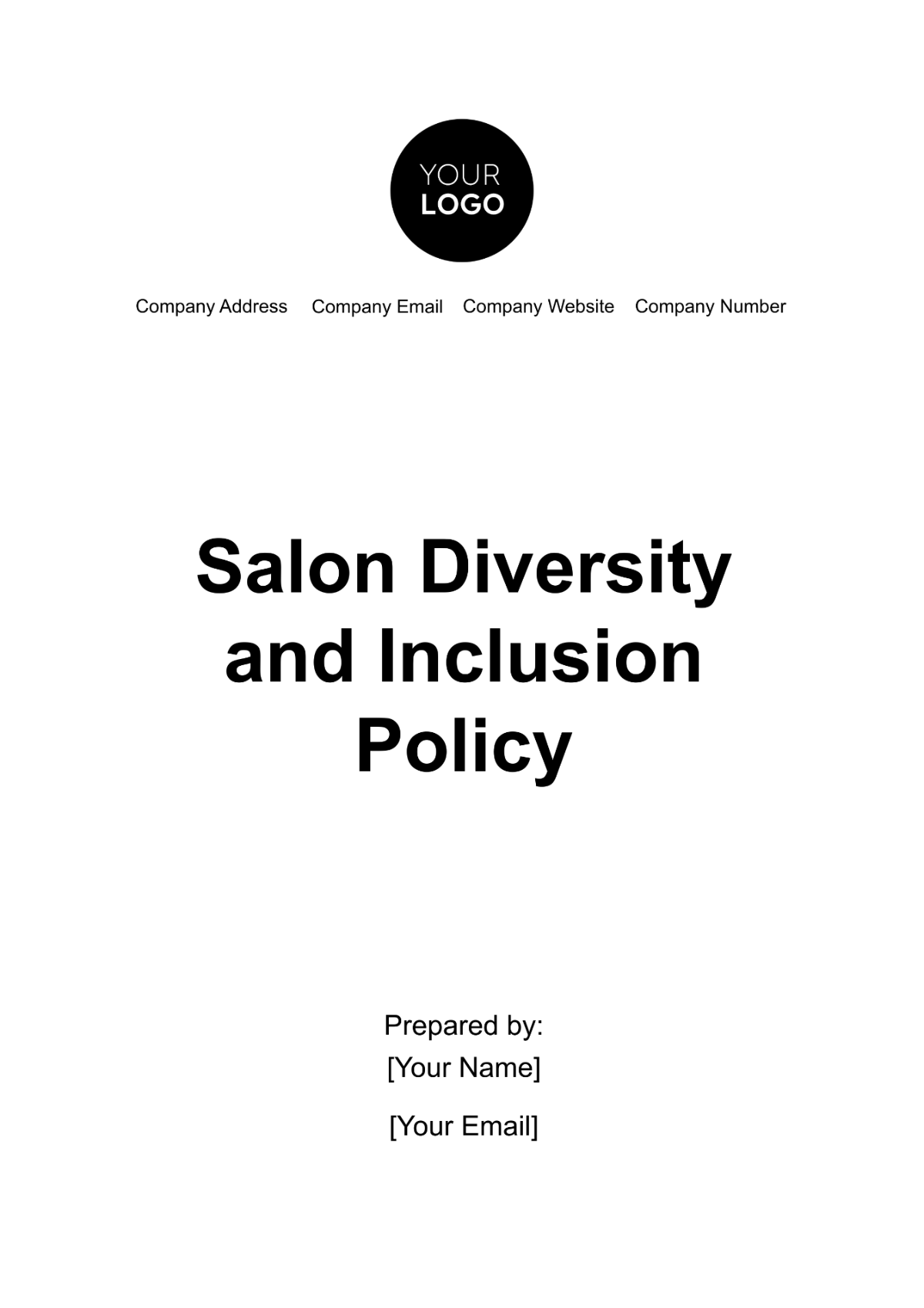Free Salon Diversity and Inclusion Policy Template