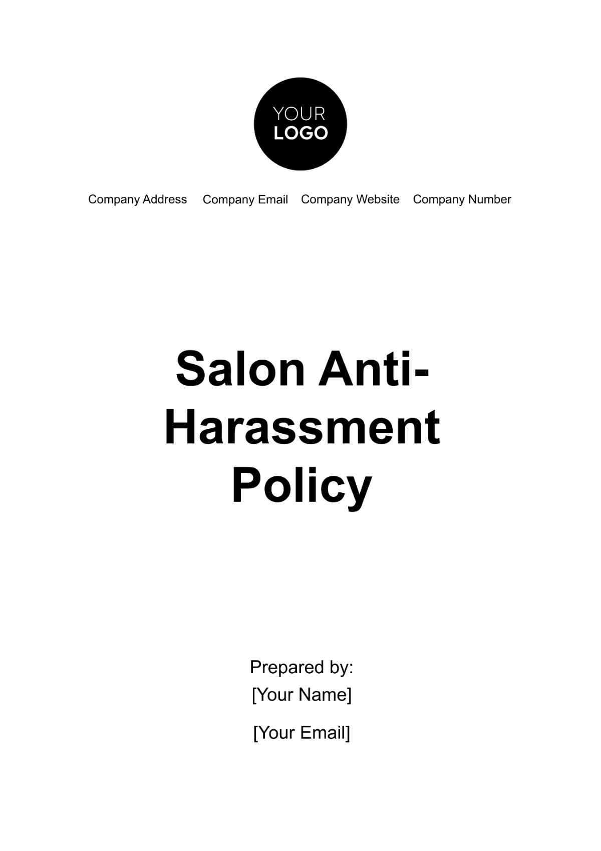 Free Salon Anti-Harassment Policy Template