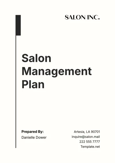 Free Salon Management Plan Template to Edit Online