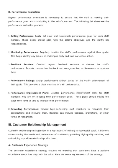 Free Salon Management Plan Template to Edit Online