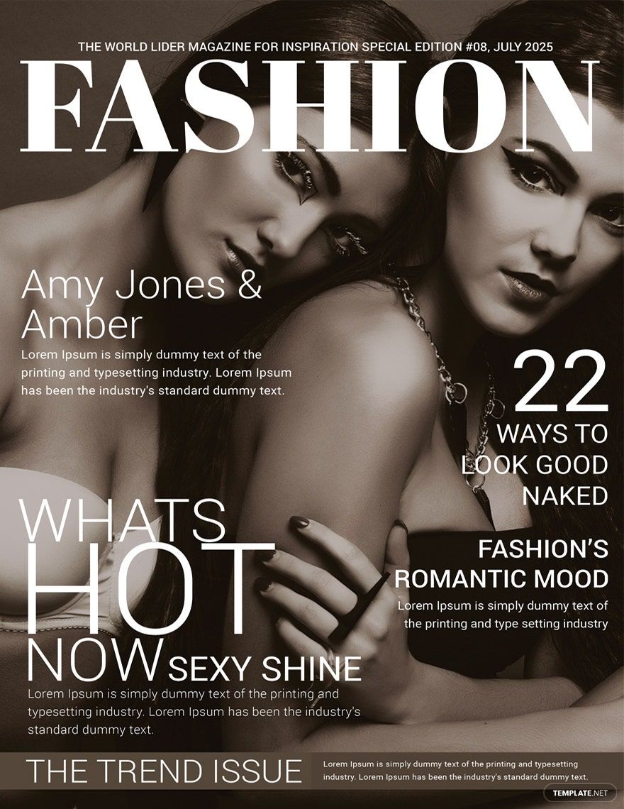 Women Fashion Magazine Cover Template