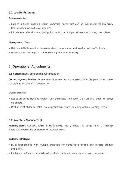 Free Salon Monthly Plan Template to Edit Online