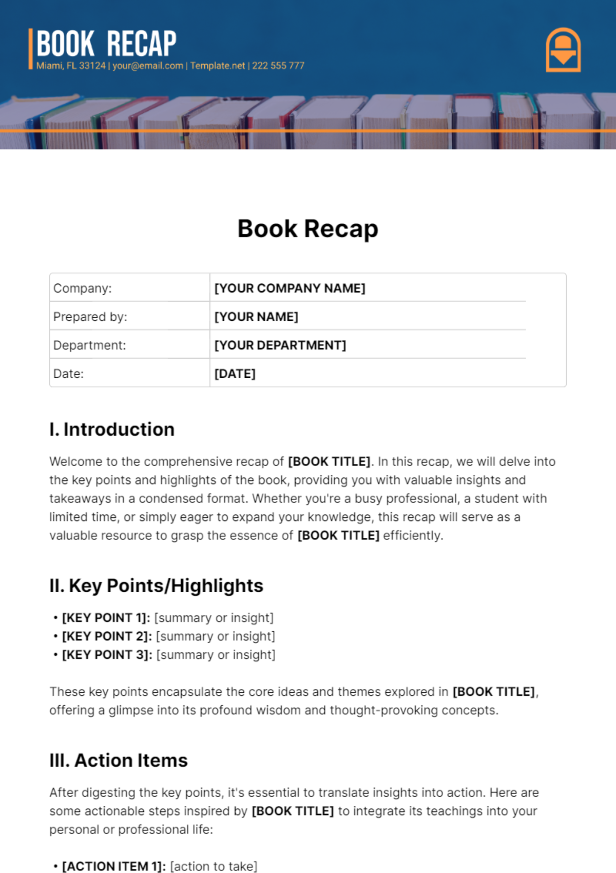 FREE Recap Templates Examples Edit Online Download Template
