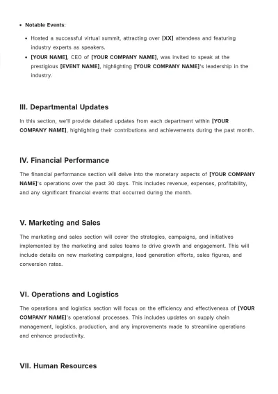 Free 30 Day Recap Template to Edit Online