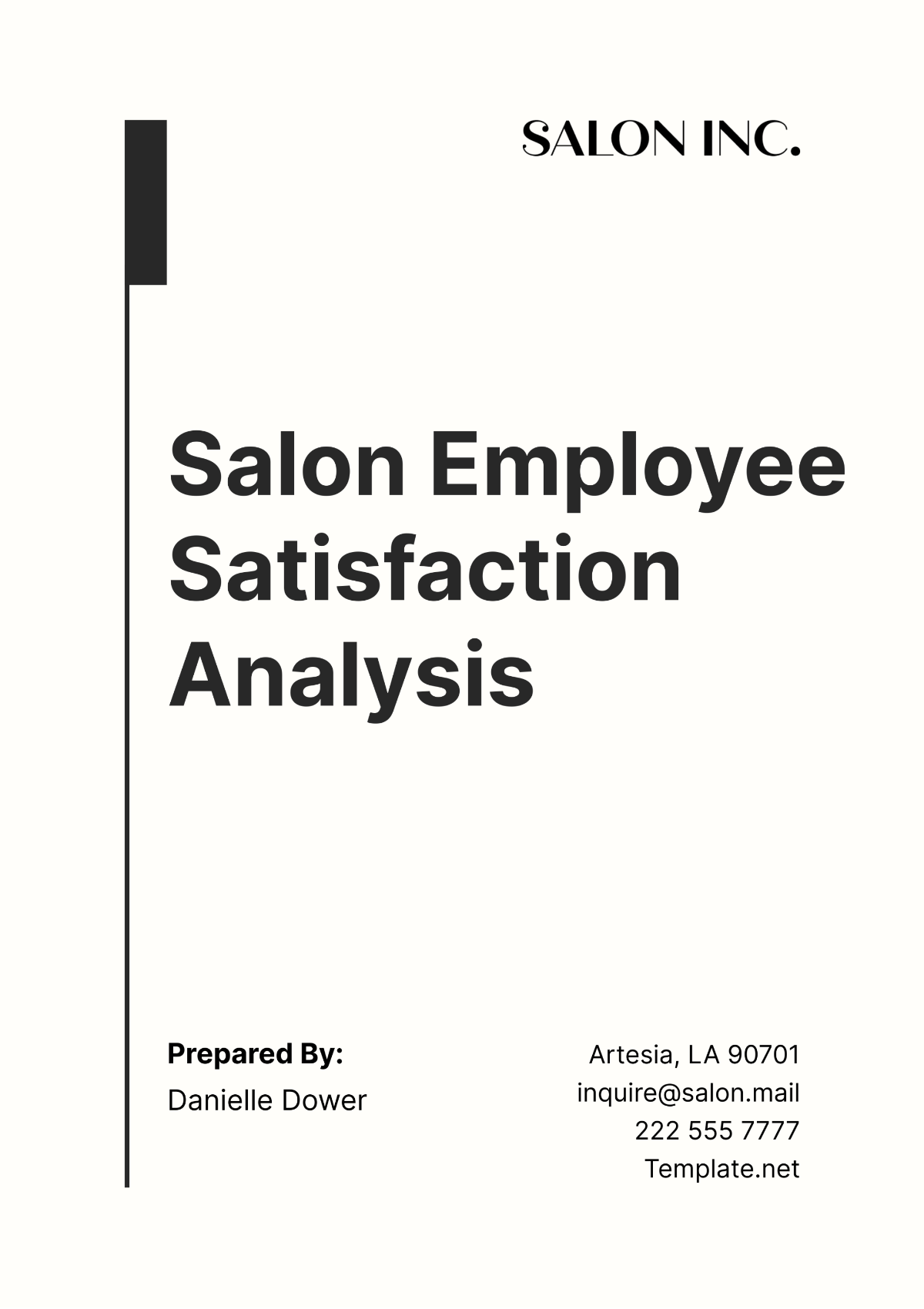 Salon Employee Satisfaction Analysis Template - Edit Online & Download