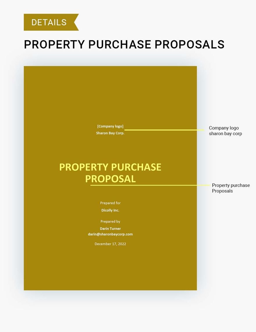 Property Purchase Proposal Template