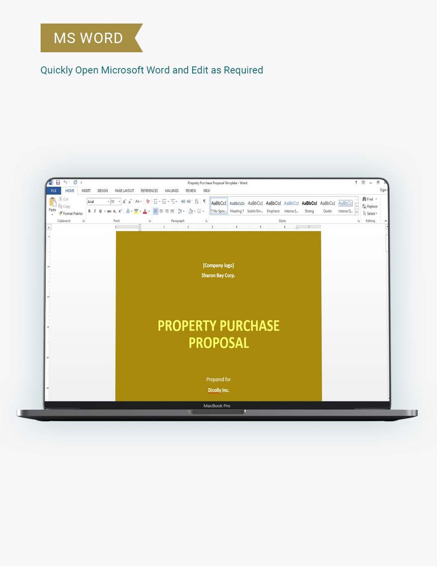 Property Purchase Proposal Template