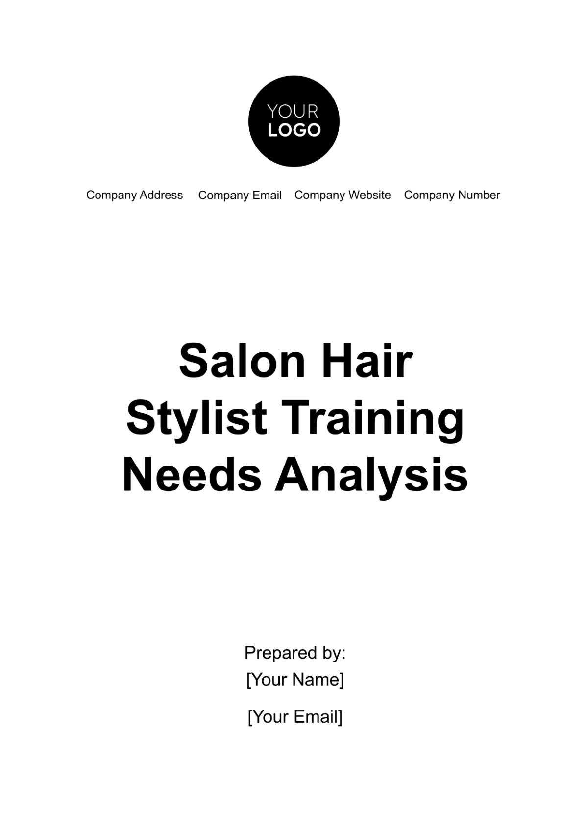 Salon Hair Stylist Training Needs Analysis Template