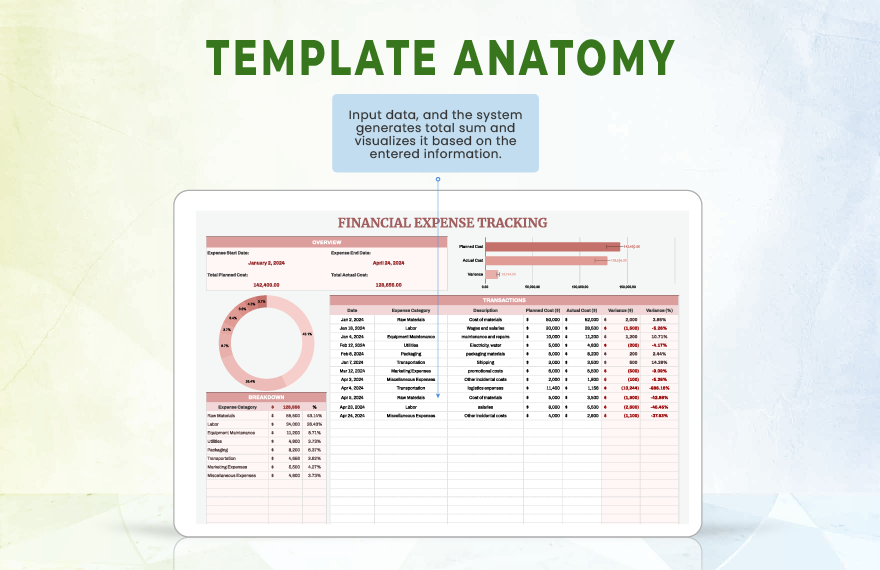 Financial Expense Tracking Template