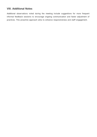 Free Salon Performance Review Meeting Minute Template to Edit Online