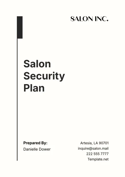 Free Salon Security Plan Template to Edit Online