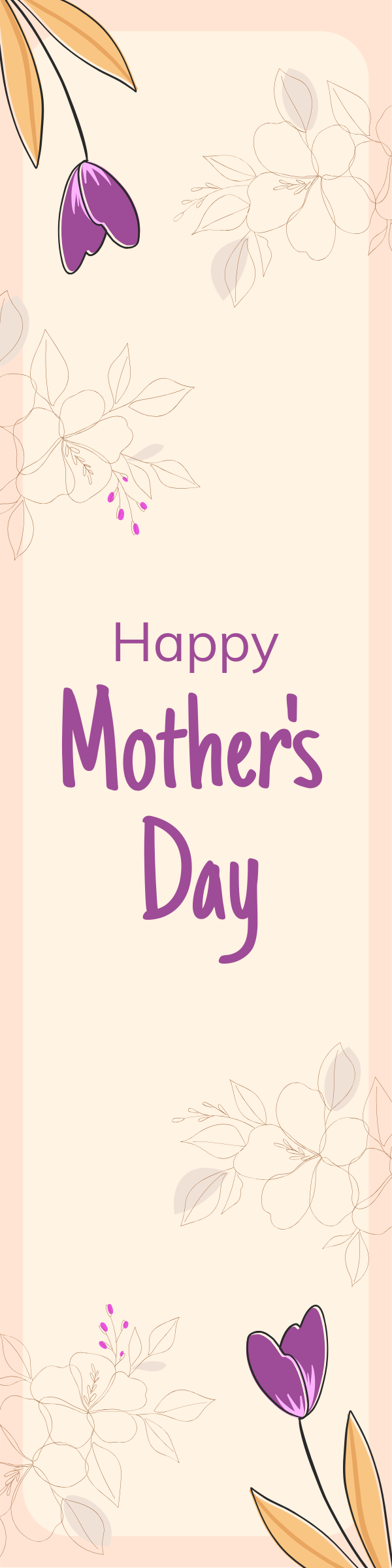 Free Mother's Day Bookmark Template