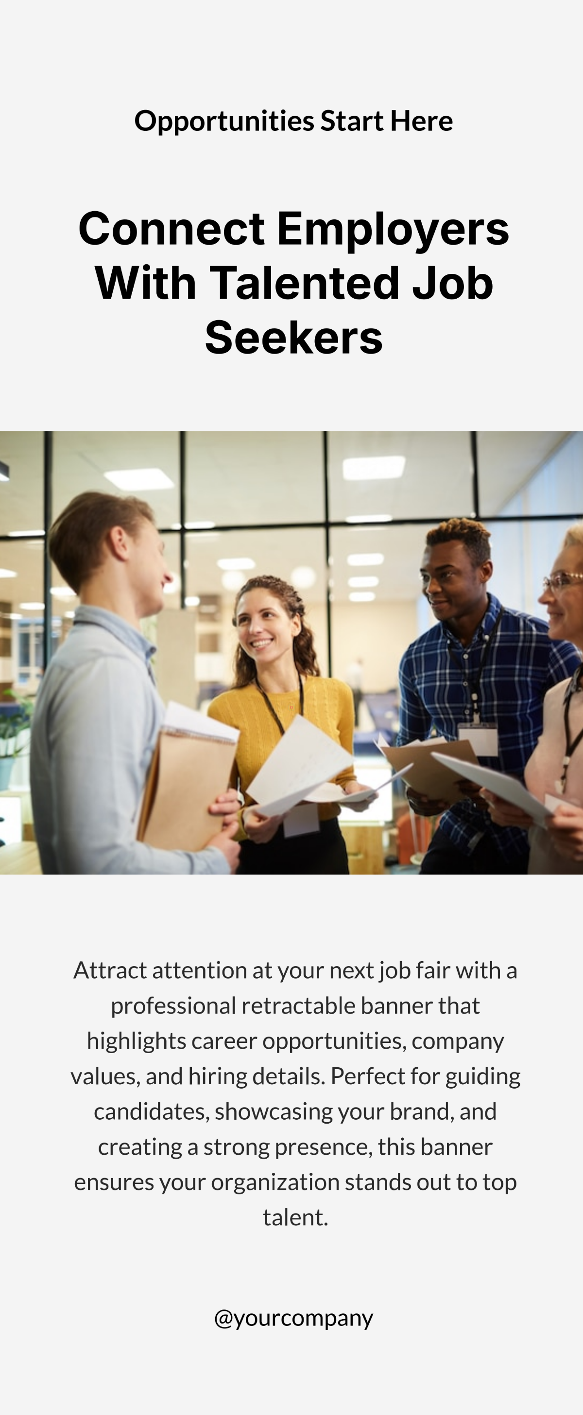 Free Job Fair Retractable Banner Template to Edit Online