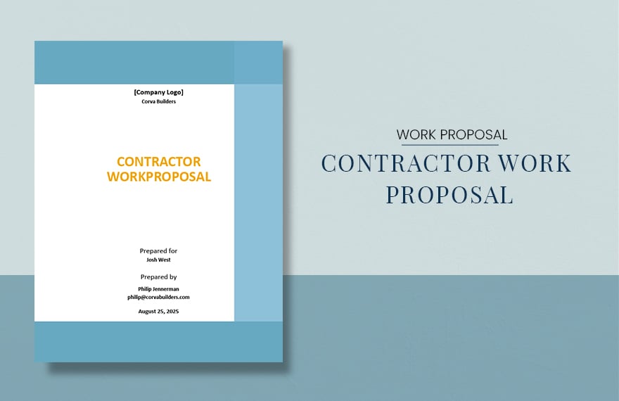 Contractor Work Proposal Template