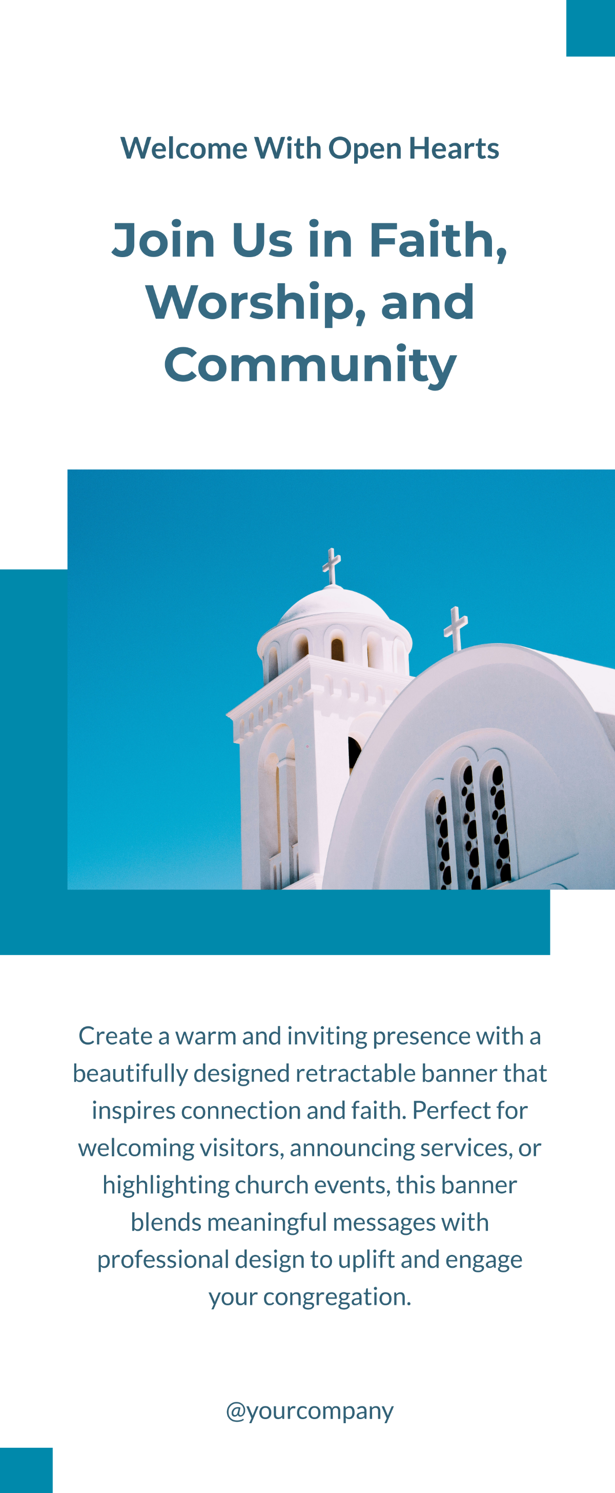 Free Church Retractable Banner Template to Edit Online