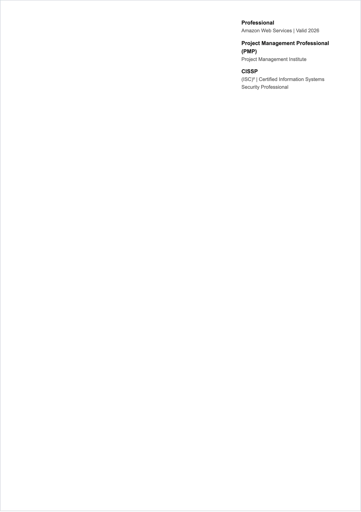 Free IT Consultant ATS CV Template, AI CV Builder