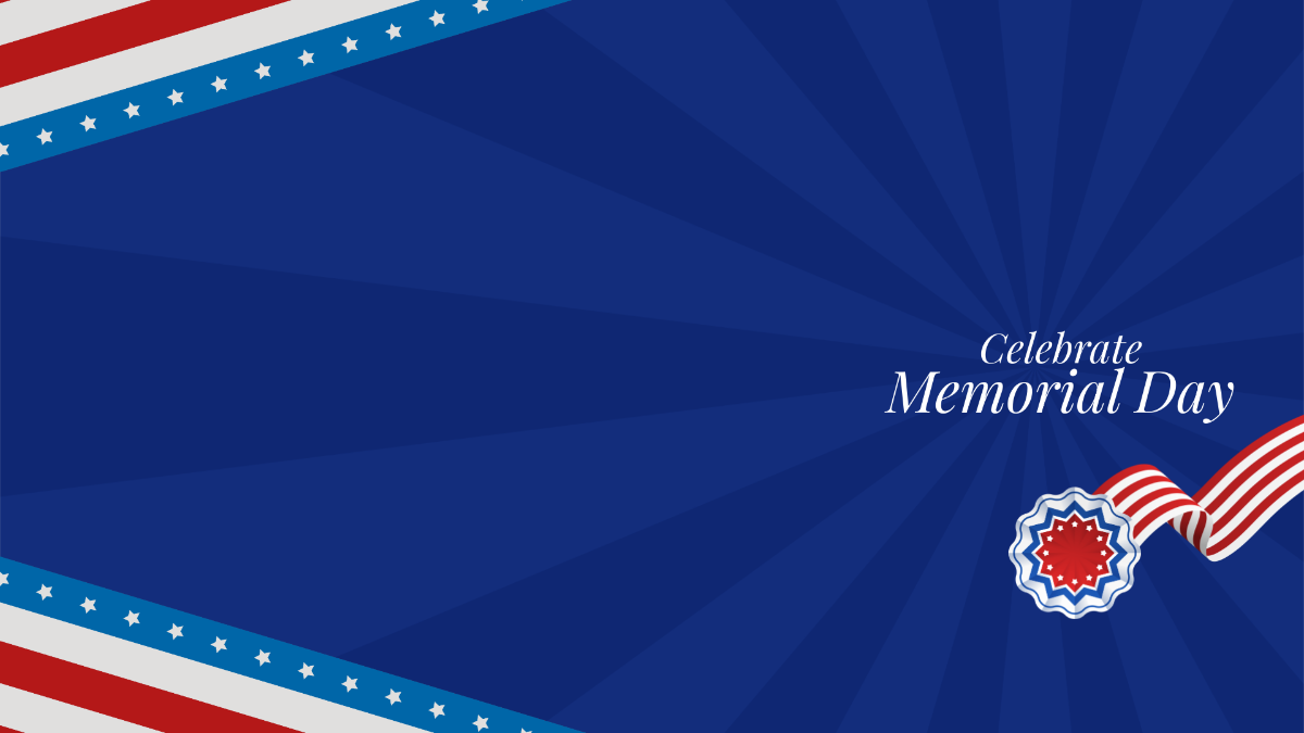 Free Memorial Day Weekend Background Template
