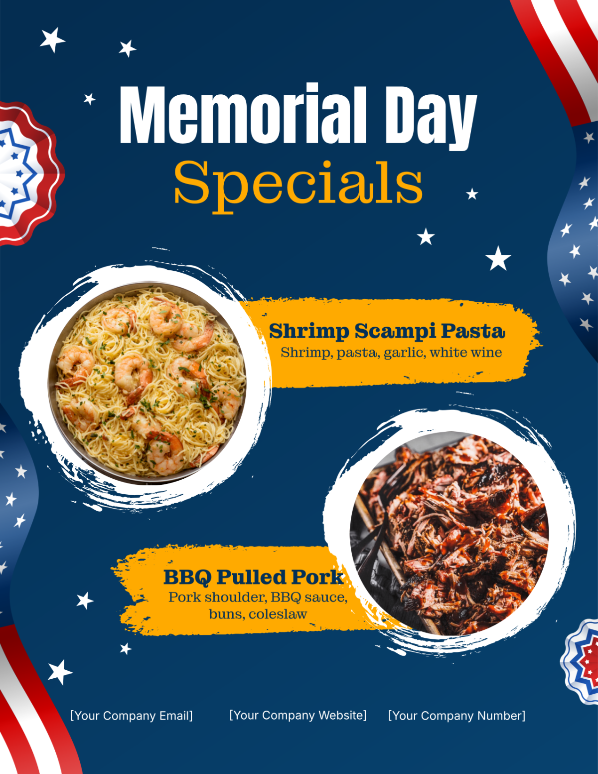 Memorial Day Restaurant Flyer Template - Edit Online & Download